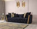 Fanci Black Velvet Sofa 94" & Loveseat 82"