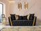 Fanci Black Velvet Sofa 94" & Loveseat 82"