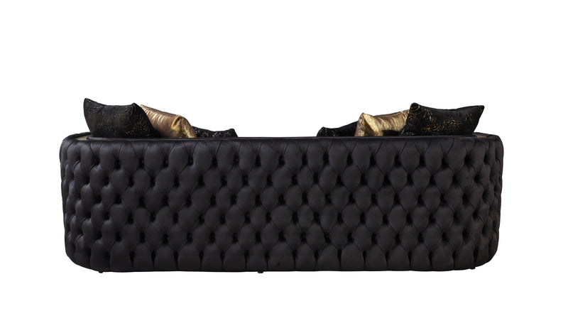 Fanci Black Velvet Sofa 94" & Loveseat 82"