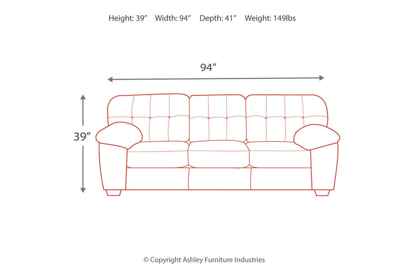 Accrington Granite Sofa - 7050938 - Nova Furniture