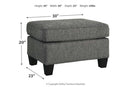 Agleno Charcoal Ottoman - 7870114 - Nova Furniture