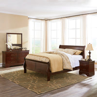 Alisdair Dark Brown Sleigh Bedroom Set - SET | B376-81 | B376-96 | B376-92 | B376-46 - Nova Furniture