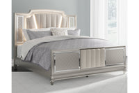 Chevanna Platinum King Upholstered Panel Bed - SET | B744-56 | B744-58 | B744-97 - Nova Furniture