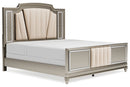 Chevanna Platinum King Upholstered Panel Bed - SET | B744-56 | B744-58 | B744-97 - Nova Furniture