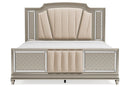 Chevanna Platinum King Upholstered Panel Bed - SET | B744-56 | B744-58 | B744-97 - Nova Furniture