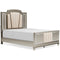 Chevanna Platinum LED Upholstered Panel Bedroom Set - SET | B744-56 | B744-58 | B744-97 | B744-92 | B744-46 - Nova Furniture