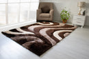 3D Shaggy BROWN-BEIGE Area Rug - 3D555