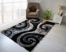 3D Shaggy GRAY Area Rug - 3D555