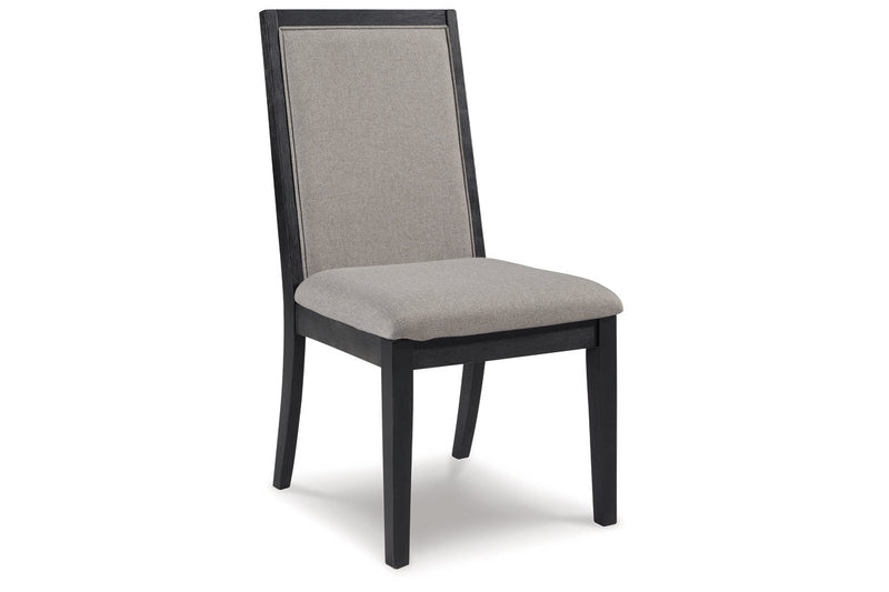 Foyland Light Gray/Black Dining Chair, Set of 2 - D989-01 - Nova Furniture