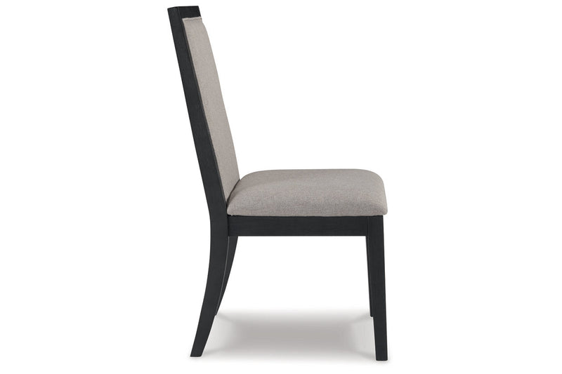 Foyland Light Gray/Black Dining Chair, Set of 2 - D989-01 - Nova Furniture