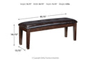 Haddigan Dark Brown Dining Bench - D596-00 - Nova Furniture