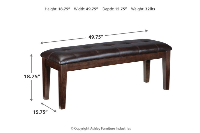 Haddigan Dark Brown Dining Bench - D596-00 - Nova Furniture