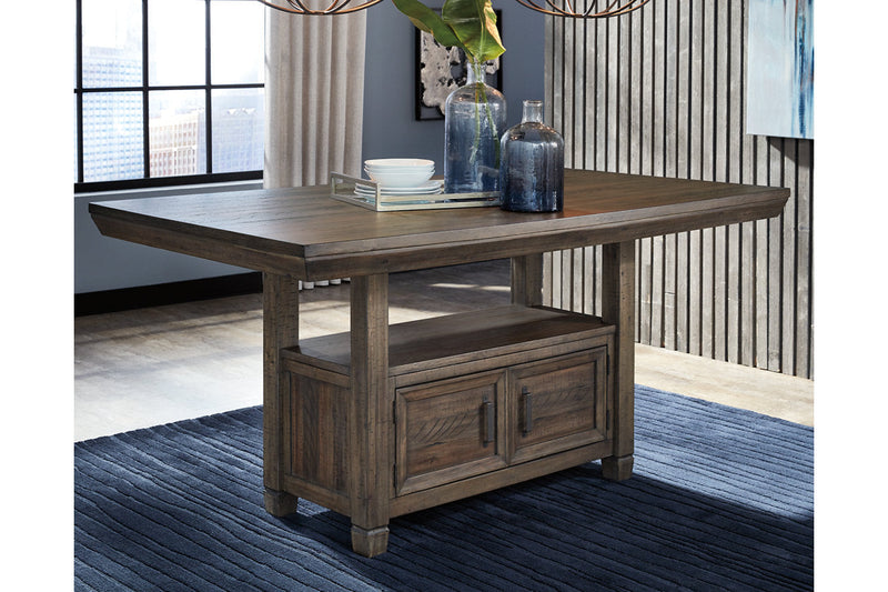 Johurst Grayish Brown Counter Height Dining Table - D762-32 - Nova Furniture