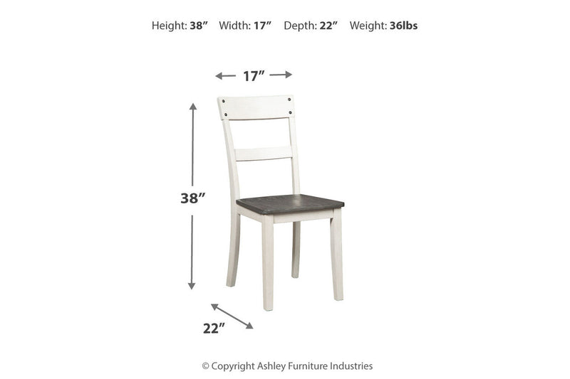 Nelling Two-tone Dining Chair, Set of 2 - D287-01 - Nova Furniture