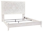 Paxberry Whitewash King Panel Footboard with Rails - B181-56 - Nova Furniture