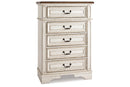 Realyn Chipped White Chest of Drawers - B743-45 - Nova Furniture