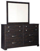 Reylow Dark Brown Bedroom Mirror (Mirror Only) - B555-36 - Nova Furniture