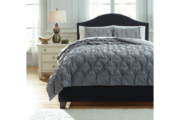 Rimy Gray 3-Piece Queen Comforter Set - Q756023Q - Nova Furniture