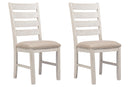 Skempton White/Light Brown Dining Chair, Set of 2 - D394-01 - Nova Furniture