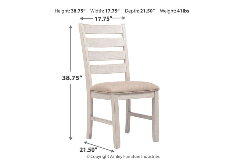 Skempton White/Light Brown Dining Chair, Set of 2 - D394-01 - Nova Furniture