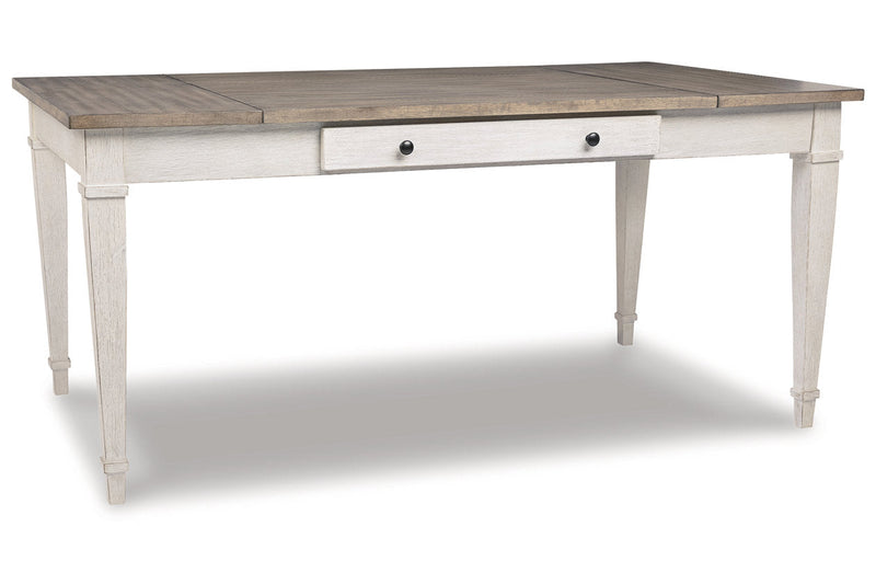 Skempton White/Light Brown Dining Table - D394-25 - Nova Furniture