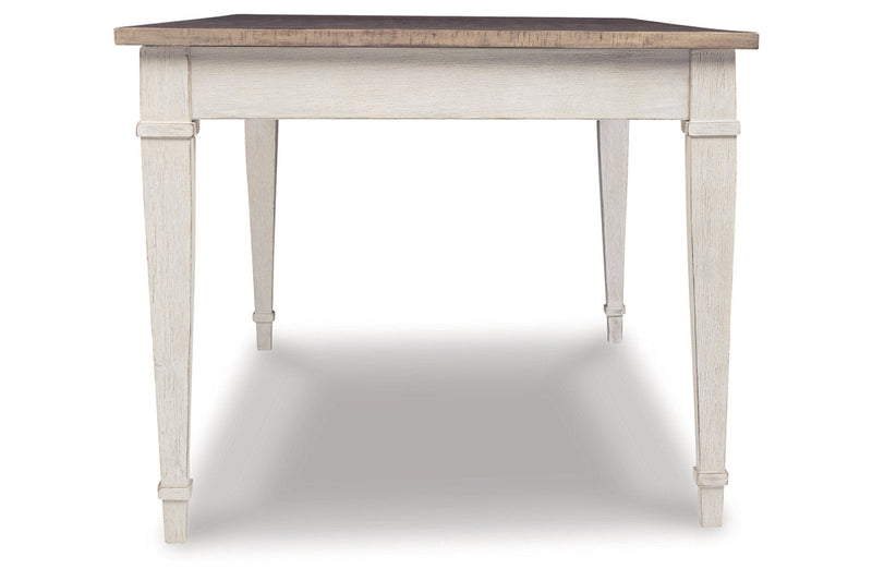 Skempton White/Light Brown Dining Table - D394-25 - Nova Furniture