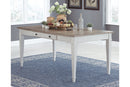 Skempton White/Light Brown Dining Table - D394-25 - Nova Furniture