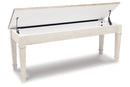 Skempton White/Light Brown Storage Bench - D394-00 - Nova Furniture