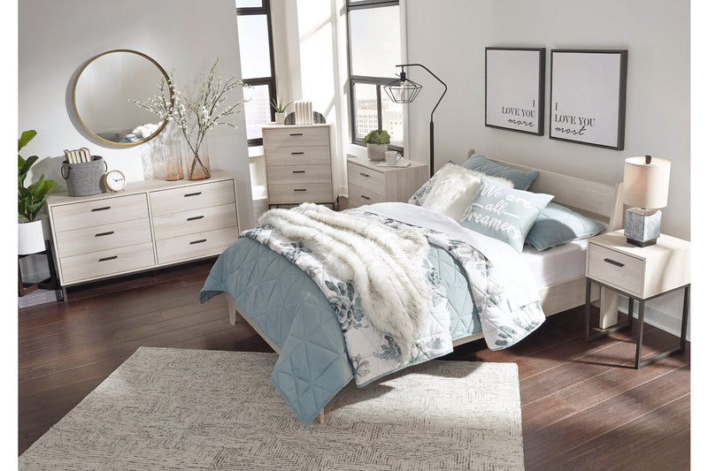 Socalle Natural Full Panel Platform Bed - SET | EB1864-112 | EB1864-156 - Nova Furniture