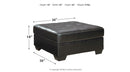 [SPECIAL] Jacurso Charcoal Oversized Ottoman - 9980408 - Nova Furniture