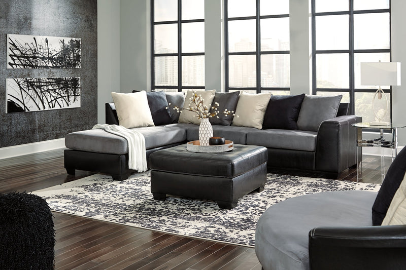 [SPECIAL] Jacurso Charcoal Oversized Ottoman - 9980408 - Nova Furniture