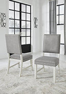 [SPECIAL] Nashbryn Gray/White Dining Chair, Set of 2 - D763-02 - Nova Furniture