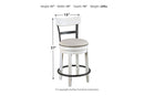 Valebeck White Counter Height Barstool - D546-524 - Nova Furniture