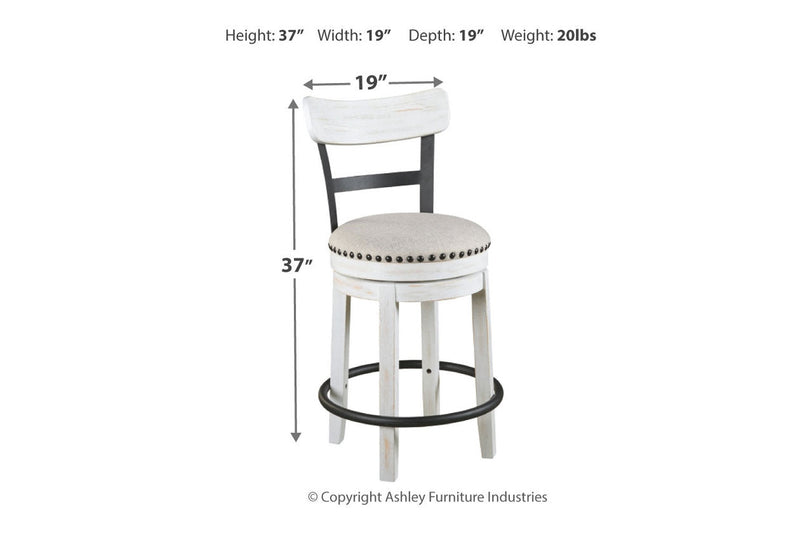 Valebeck White Counter Height Barstool - D546-524 - Nova Furniture