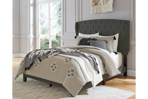 Vintasso Charcoal Queen Upholstered Bed - B089-881 - Nova Furniture