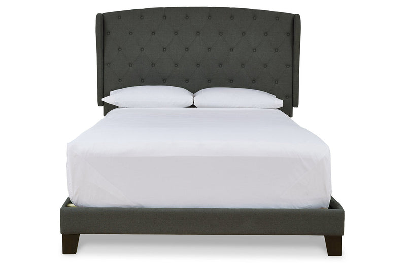 Vintasso Charcoal Queen Upholstered Bed - B089-881 - Nova Furniture