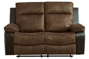 Woodsway Brown Reclining Loveseat - 6450586 - Nova Furniture