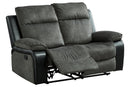 Woodsway Gray Reclining Loveseat - 6450486 - Nova Furniture