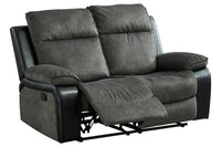 Woodsway Gray Reclining Loveseat - 6450486 - Nova Furniture