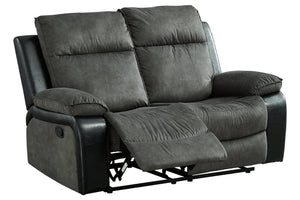 Woodsway Gray Reclining Loveseat - 6450486 - Nova Furniture