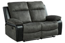 Woodsway Gray Reclining Loveseat - 6450486 - Nova Furniture